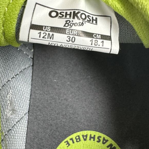 OshKosh Everplay Flexible Outsole Bump Toe Sandal Neon Green Toddler Size 12 - Picture 5 of 7